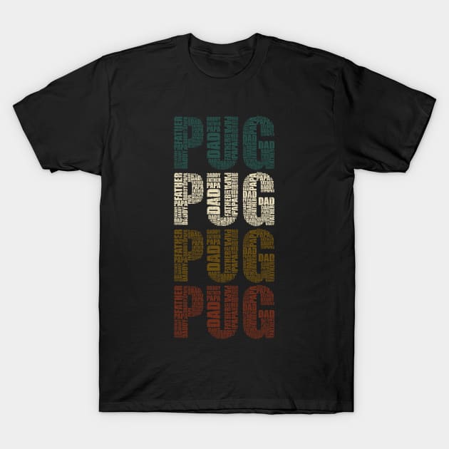 Pug Dad - Funny Dog Lovers Gift For Papa T-Shirt by DnB